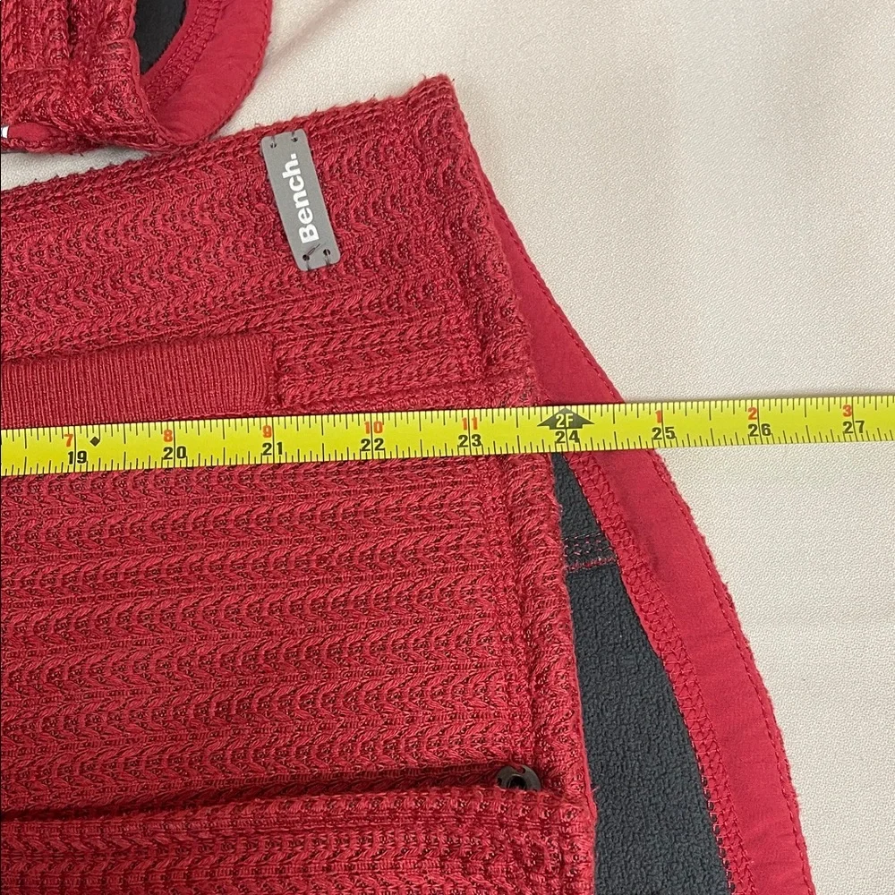 Bench Red Textured Knit Hoodie - Picture 14 of 16